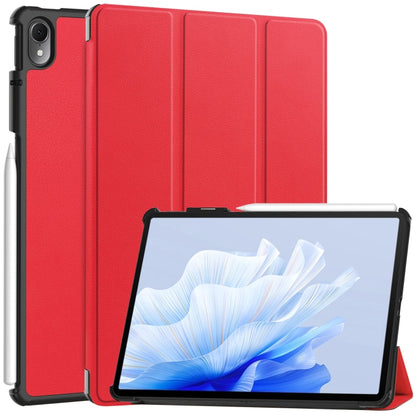 Custer Pure Color 3-Fold Holder Smart Leather Tablet Case, For Huawei Matepad Air