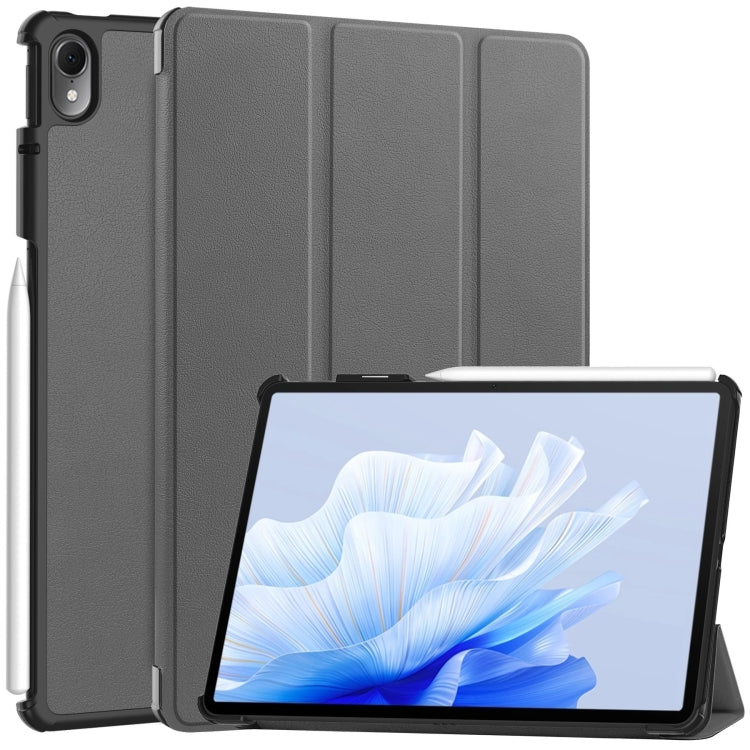 Custer Pure Color 3-Fold Holder Smart Leather Tablet Case, For Huawei Matepad Air