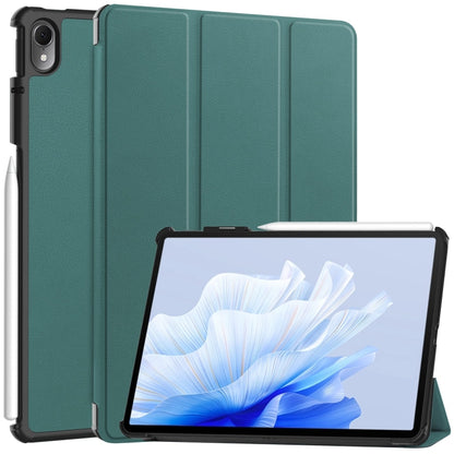 Custer Pure Color 3-Fold Holder Smart Leather Tablet Case, For Huawei Matepad Air