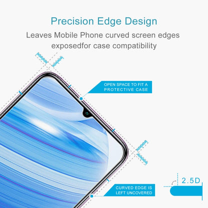 Curved-edge half-screen tempered glass protector for Xiaomi Redmi 10X 4G