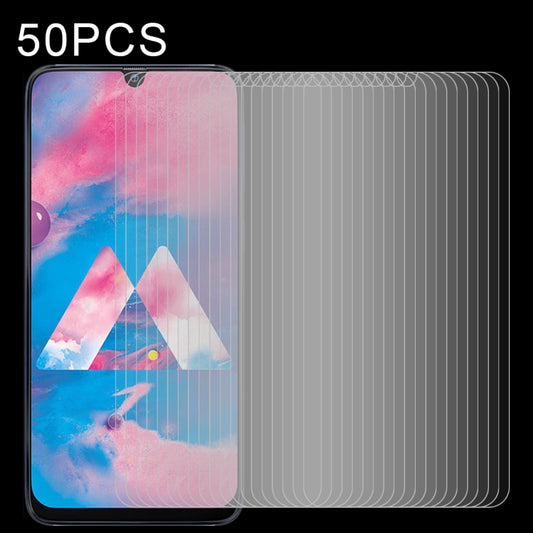 Set of transparent half-screen tempered glass film protectors, multiple sheets with cutouts