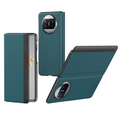 Teal folding protective phone case with camera window for Huawei Mate X3.