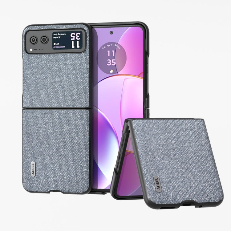 Dark silver/blue-gray diamond-edge phone case with two-panel foldable design