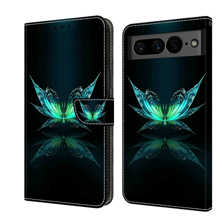 Leather-style phone wallet case with teal lotus flower and star crystal pattern