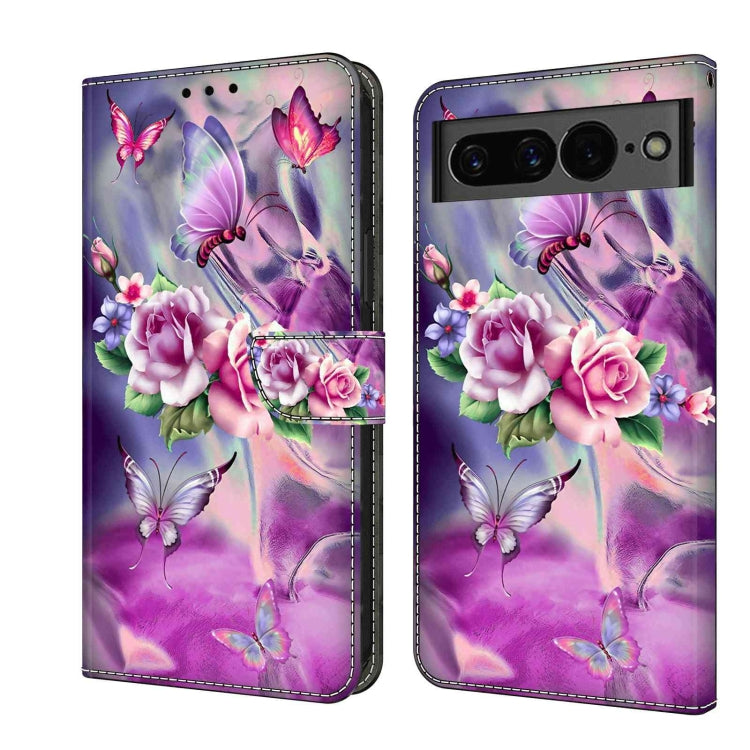 Shockproof 3D crystal phone case with purple butterfly and pink floral artwork