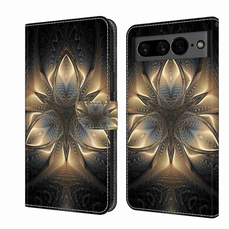 Shockproof 3D crystal phone case with gold and blue lotus mandala design