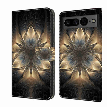 Shockproof 3D crystal phone case with gold and blue lotus mandala design