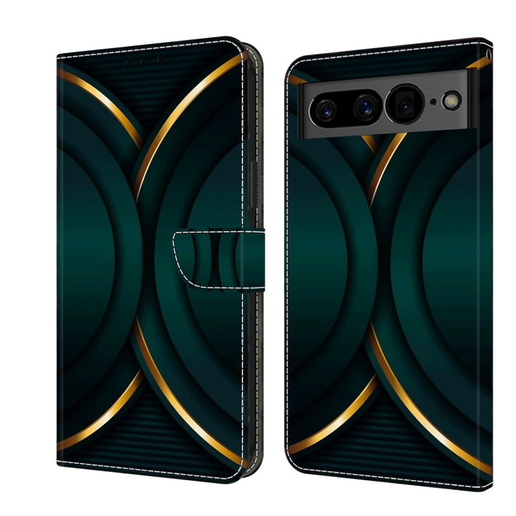 Shockproof 3D crystal phone case with teal base and gold geometric arc pattern