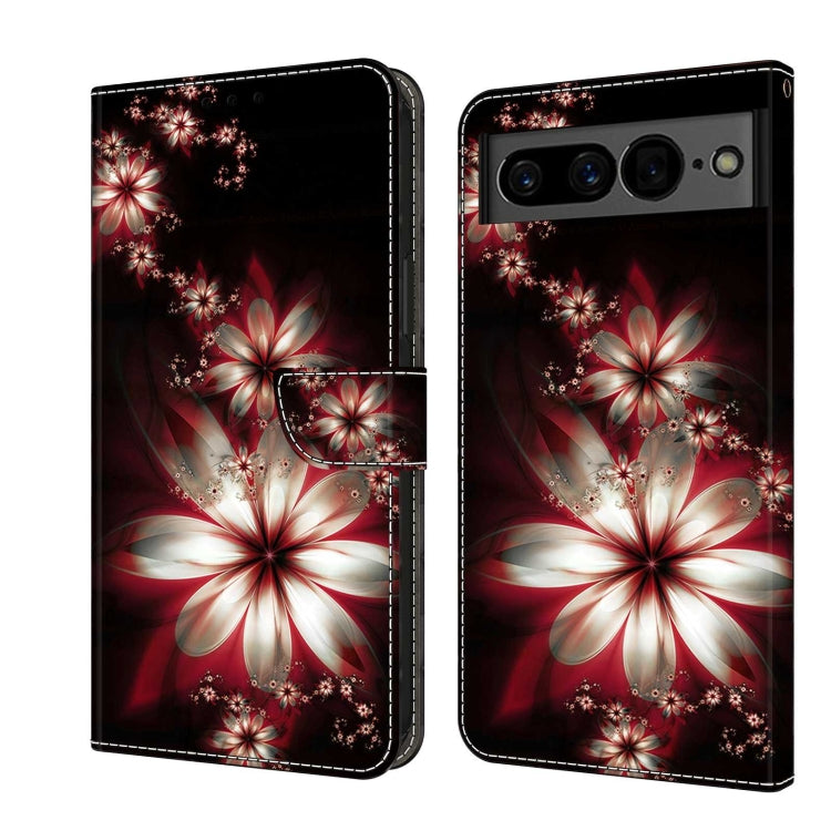 Shockproof 3D crystal phone case with red and white flower mandala artwork