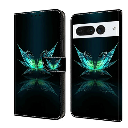 Shockproof flip phone case with teal glowing lotus flower and petal reflections