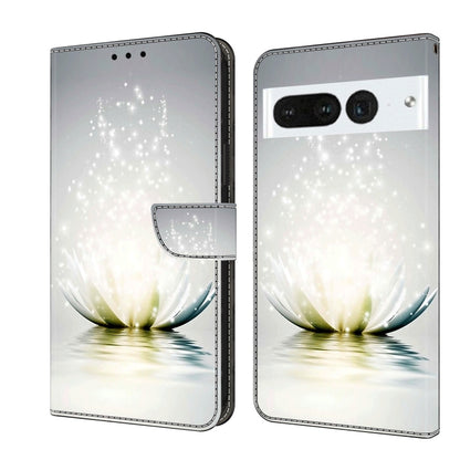 Shockproof flip phone case with white glowing lotus flower and sparkling light trail