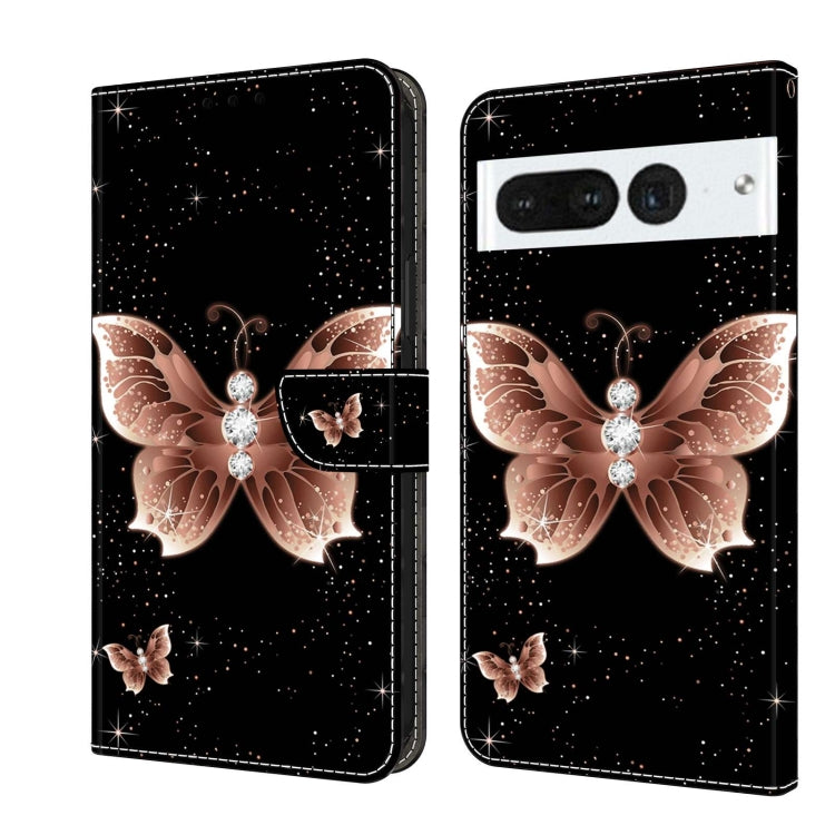 Shockproof flip phone case with rose-gold butterfly, sparkles, and tiny star details