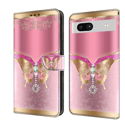 Pink butterfly wallet phone case with ornate lace pattern and magnetic clasp