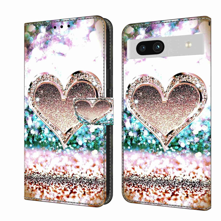 Light leather phone case with rhinestone heart and sparkle butterfly, protective flip