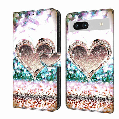 Light leather phone case with rhinestone heart and sparkle butterfly, protective flip