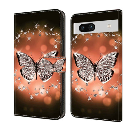 Shockproof flip phone case with silver butterfly and sparkling star frame on orange