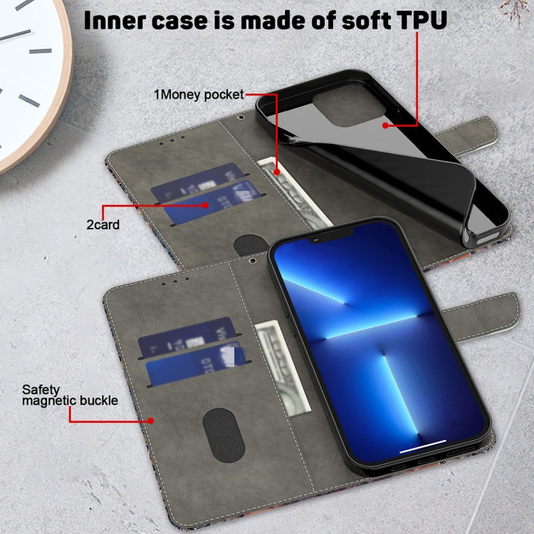 Shockproof leather phone case with soft TPU liner, card slots, and magnetic buckle