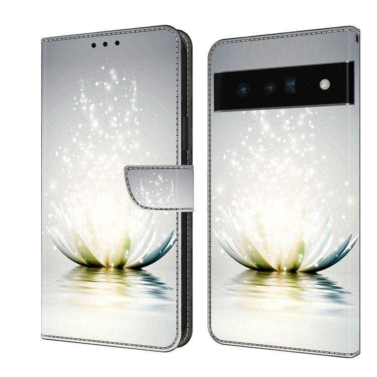 Crystal shockproof protective leather phone case with white flower water sparkle design