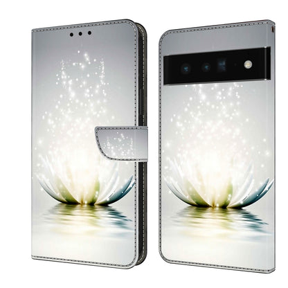 Crystal shockproof protective leather phone case with white flower water sparkle design