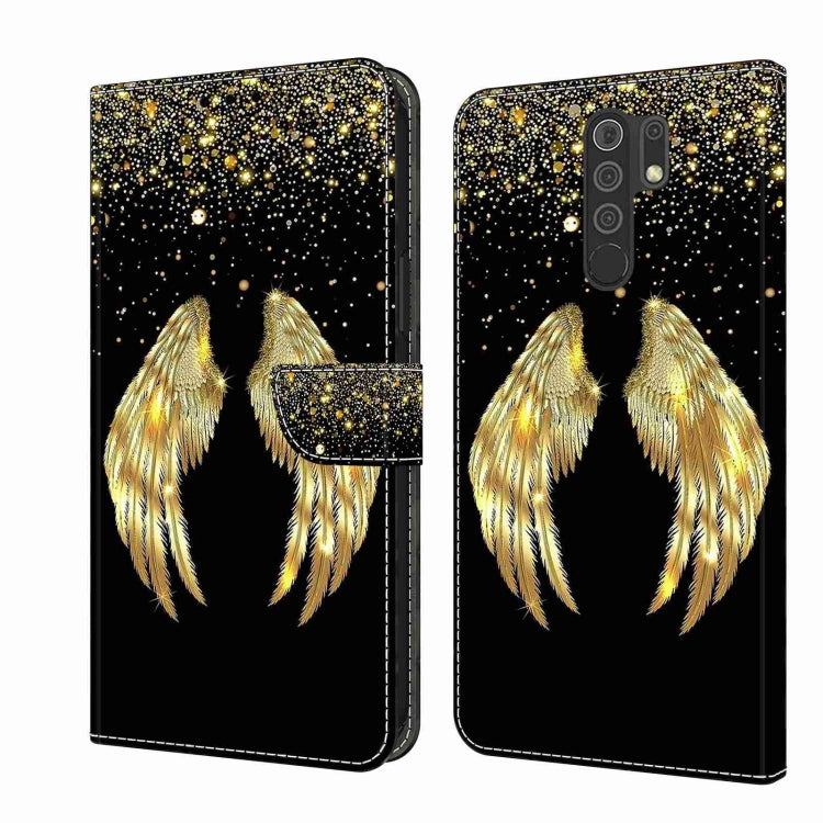 Black glitter feather wings wallet phone case with magnetic strap and camera cutout