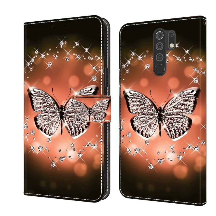 Peach orange butterfly star wallet phone case with magnetic strap and camera cutout