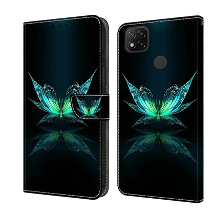Shockproof phone case with teal flower bird design on black folio flap