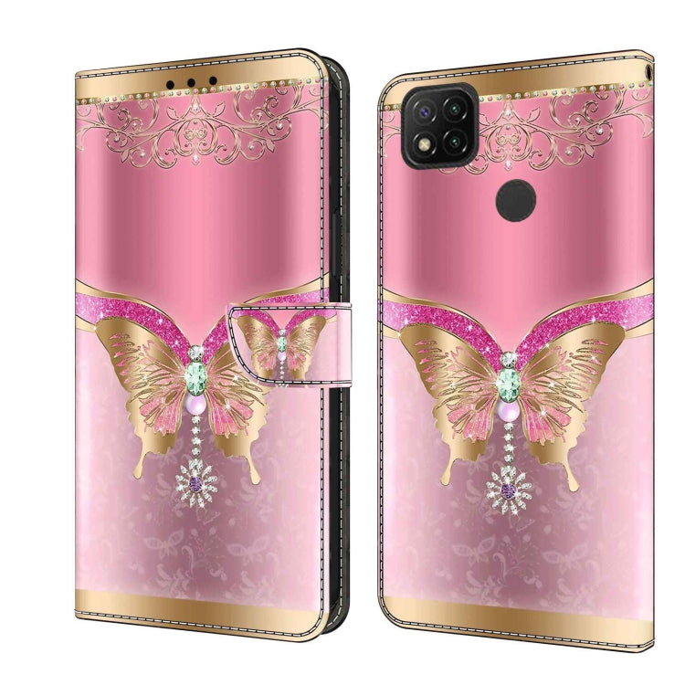 Shockproof phone case with pink butterfly and gem details on a folio wallet