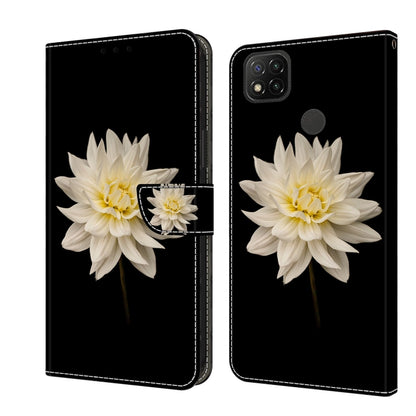 Shockproof phone case with white flower petals and a small blossom on black folio flap