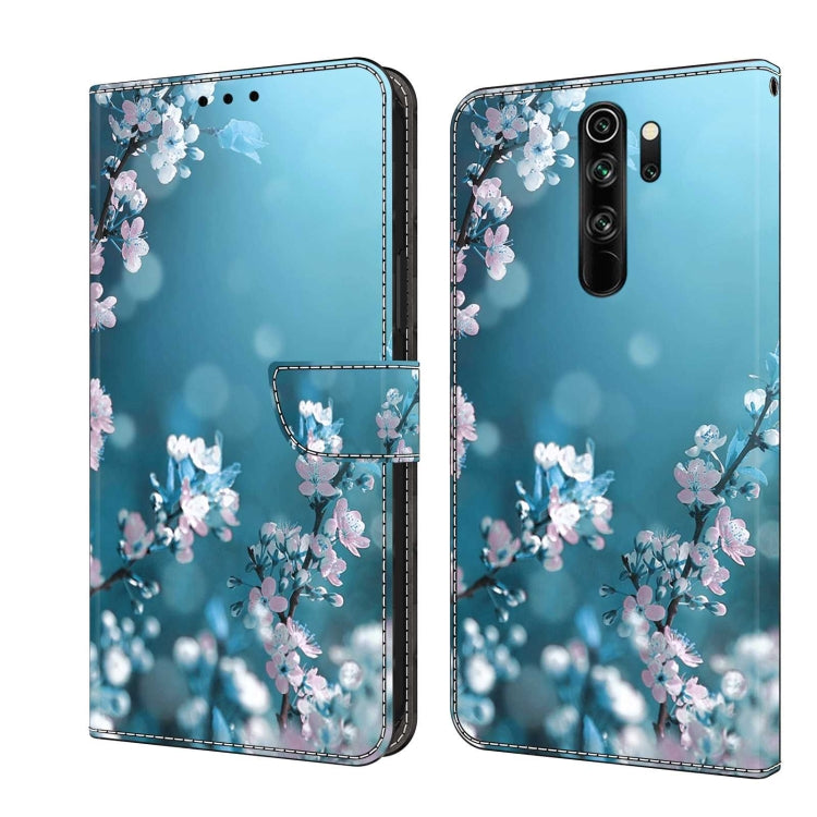 Protective phone case with light blue background and pink blossom branch pattern