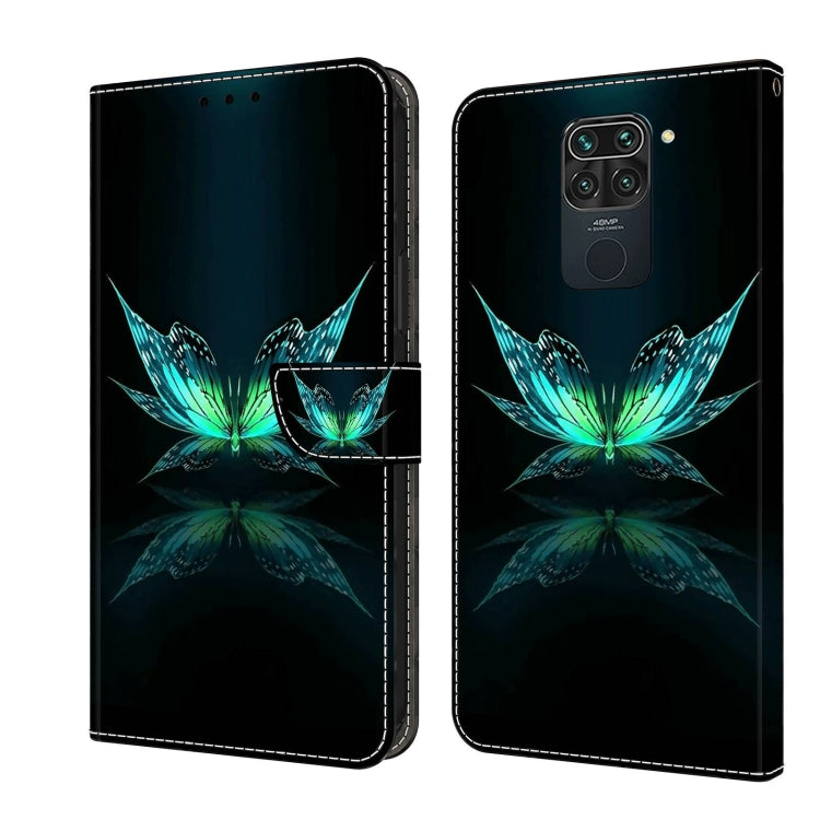 Bifold leather-look phone case with teal butterfly 3D design and magnetic clasp