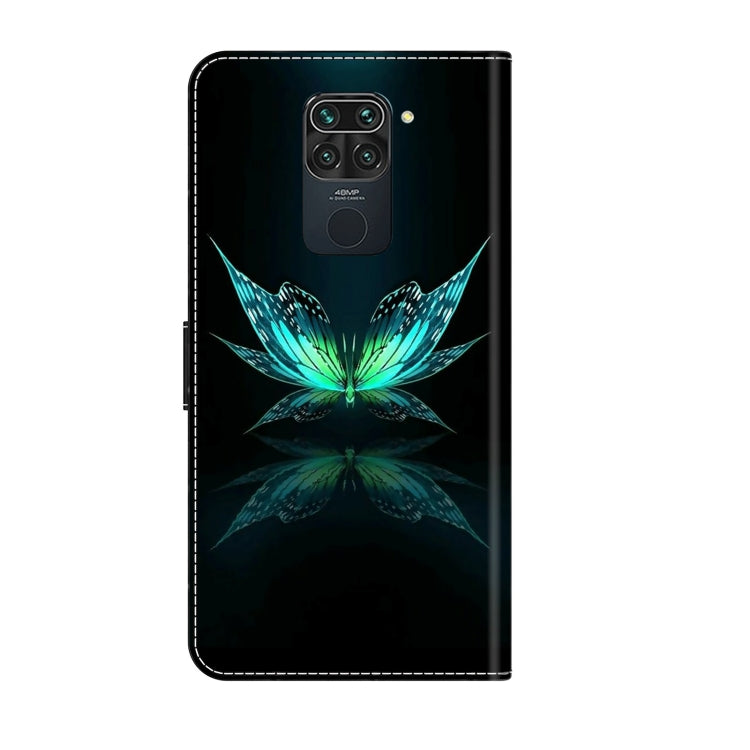 Protective phone case with teal butterfly design and camera cutout on dark blue back