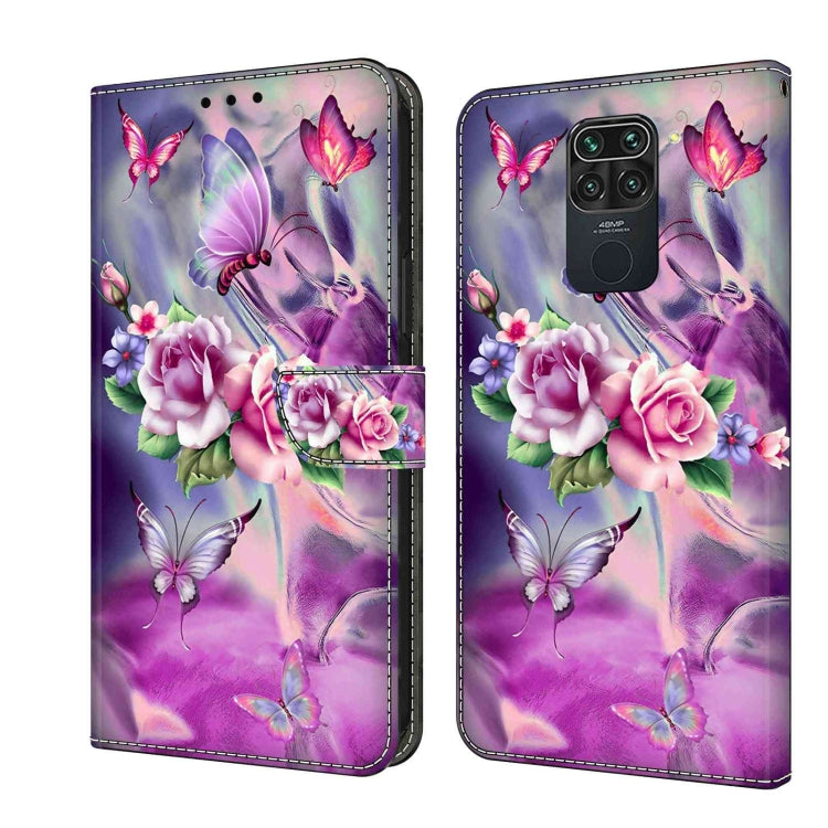 Flip phone case with purple floral butterflies and roses on lilac background