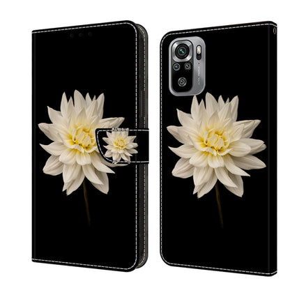 Shockproof leather phone case with large white flower and decorative clasp
