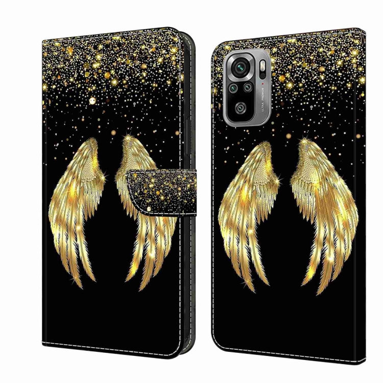 Shockproof leather phone case with golden feather dreamcatcher on sparkly background