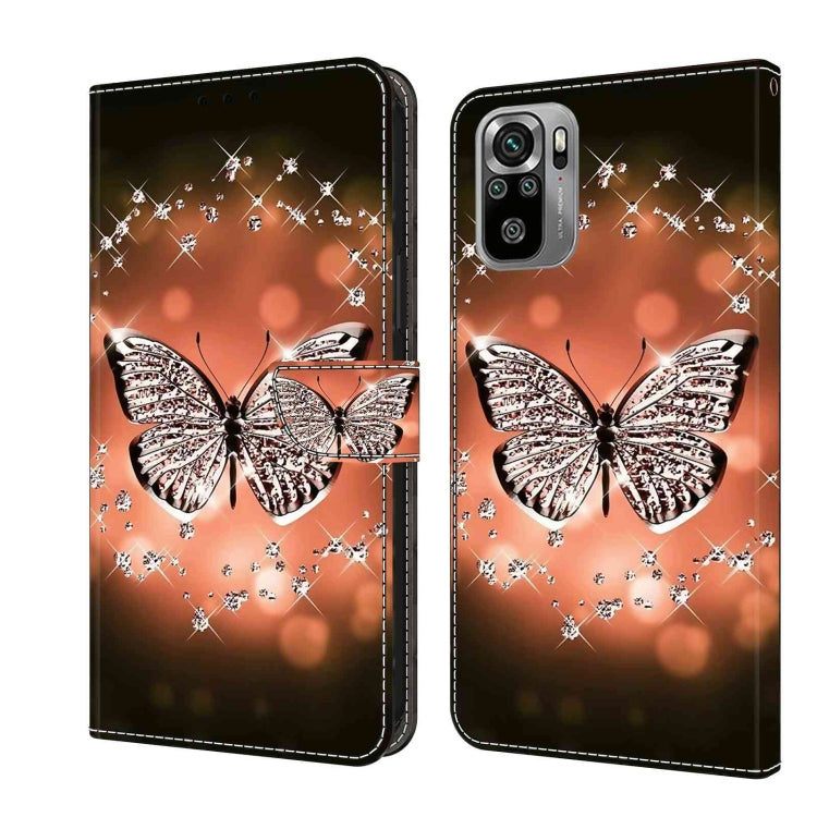 Crystal 3D shockproof leather phone case with silver butterfly and star pattern
