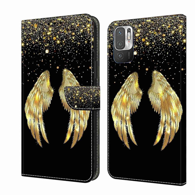 Protective phone case with gold feather graphic and glitter sparkles on dark base