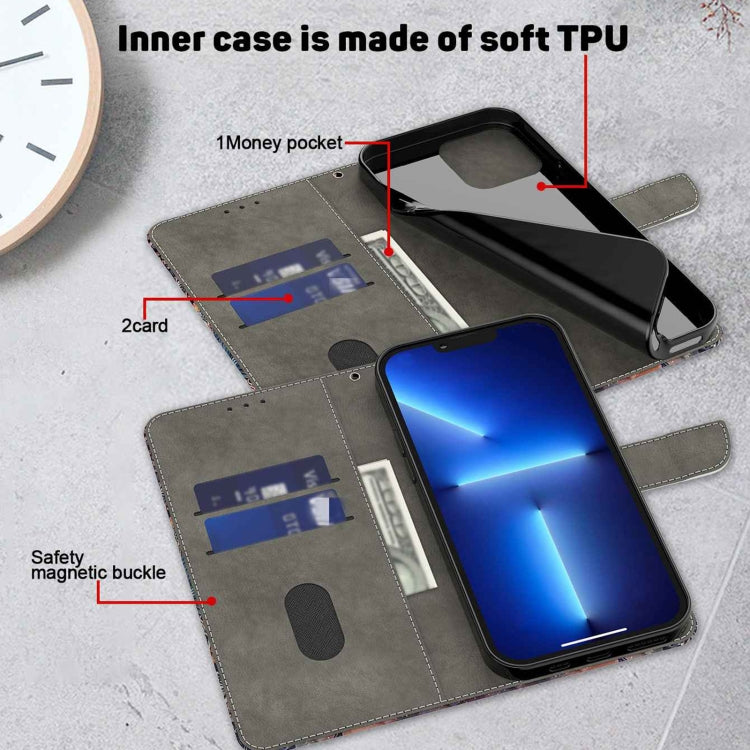 Shockproof leather wallet phone case with TPU inner, card slots, and magnetic clasp