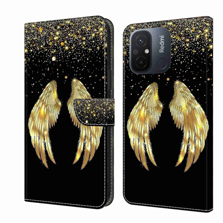Black phone case with gold feather wings design and sparkle pattern