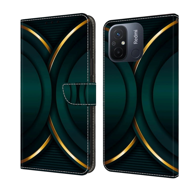 Teal wallet phone case with dark curves and gold trim, snap closure