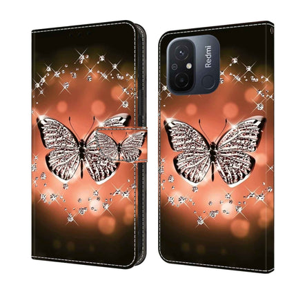 Crystal 3D shockproof leather phone case with silver butterfly and star detail