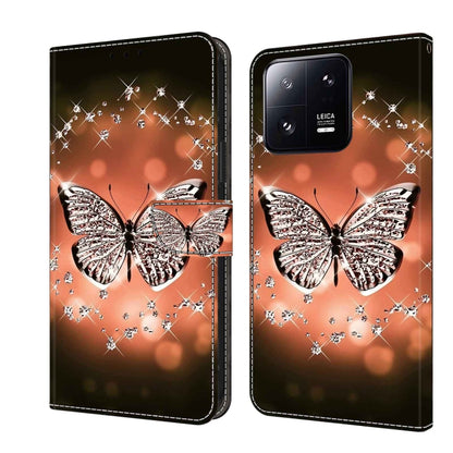 Crystal-style shockproof phone case with orange background and silver butterfly with star sparkle