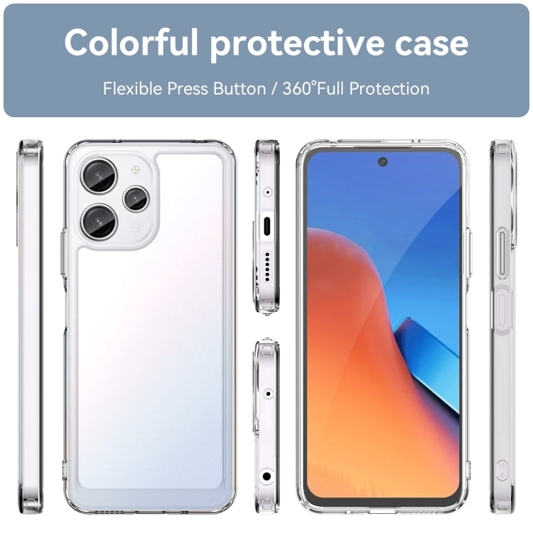Clear phone case showing front, back, and side cutouts