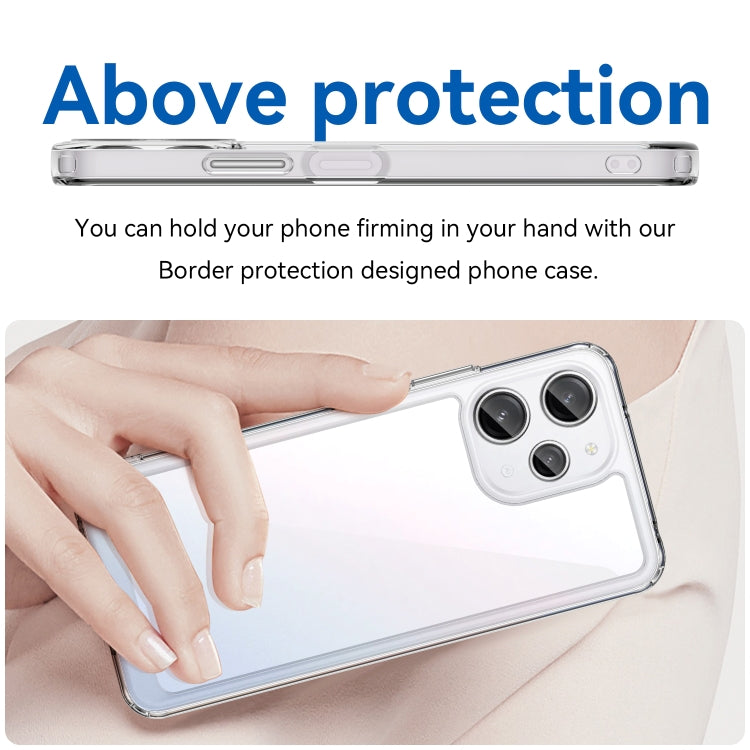 Clear phone case with side button openings and protective border