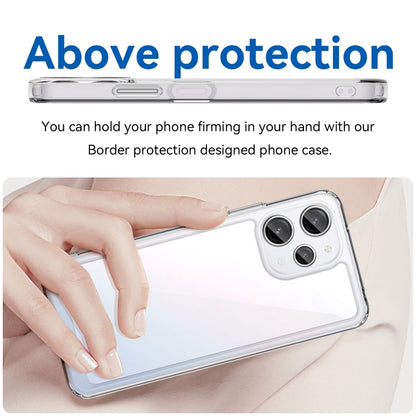 Clear phone case with side button openings and protective border