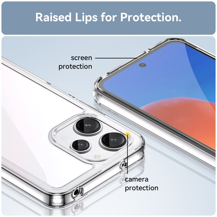 Clear phone case with camera and screen edge protection
