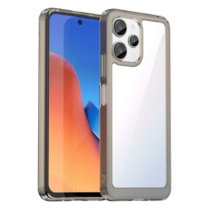 Transparent dark grey phone case with camera cutouts and slim side buttons