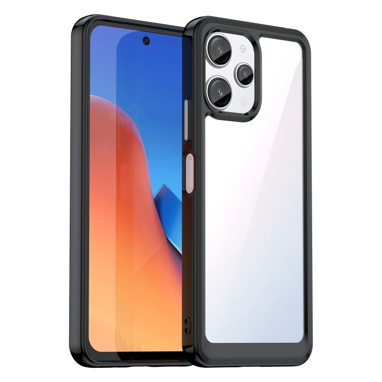 Clear TPU phone case with black trim, raised camera cutouts, and side button openings