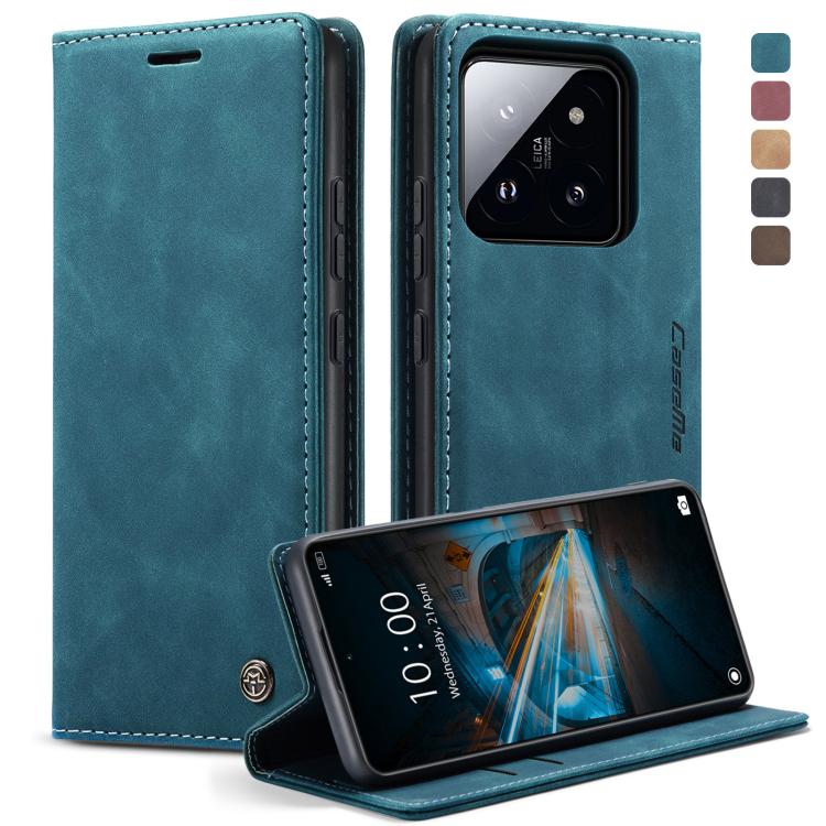 Teal blue leather horizontal flip phone case with flip cover and kickstand