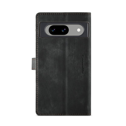Black leather phone case with stitched edges and camera cutout