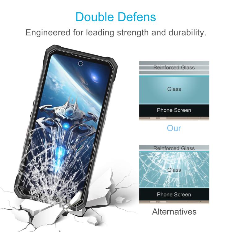 Tempered glass screen protector with reinforced glass layers for phone screen